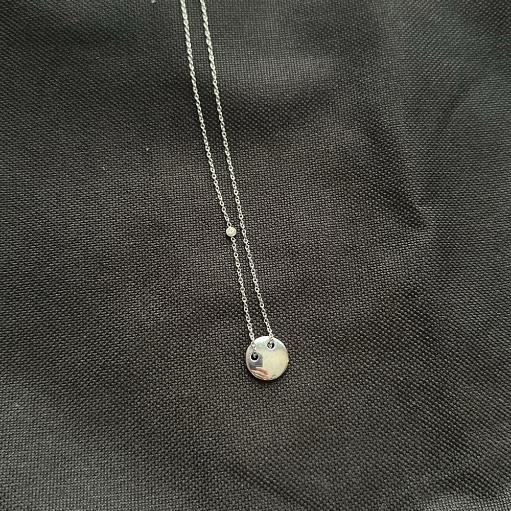 Fossil silver necklace